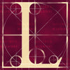 Canvas artwork monogram wall art letter L burgundy