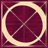 Canvas artwork monogram wall art letter O burgundy