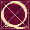 Canvas artwork monogram wall art letter Q burgundy