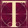 Canvas artwork monogram wall art letter T burgundy