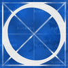 Canvas artwork monogram wall art letter O blue & white