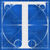 Canvas artwork monogram wall art letter T blue & white
