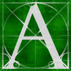 Canvas artwork monogram wall art letter A green & white