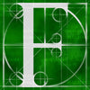 Canvas artwork monogram wall art letter F green & white