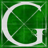 Canvas artwork monogram wall art letter G green & white