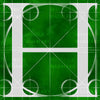 Canvas artwork monogram wall art letter H green & white
