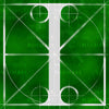 Canvas artwork monogram wall art letter I green & white