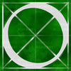 Canvas artwork monogram wall art letter O green & white