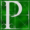 Canvas artwork monogram wall art letter P green & white