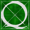 Canvas artwork monogram wall art letter Q green & white