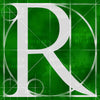 Canvas artwork monogram wall art letter R green & white