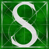 Canvas artwork monogram wall art letter S green & white
