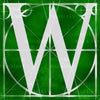 Canvas artwork monogram wall art letter W green & white