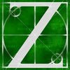 Canvas artwork monogram wall art letter Z green & white