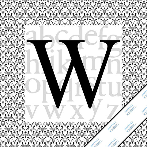 Letter W Monogram Print