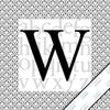 Letter W Monogram Print