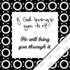 Inspirational & motivational white canvas Mini Print with decorative border
