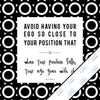 Inspirational & motivational silver metallic print with decorative border