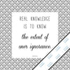 Inspirational & motivational silver metallic print with decorative border