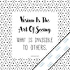 Inspirational & motivational silver metallic print with decorative border