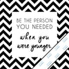 Inspirational & motivational silver metallic print with decorative border