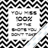 Inspirational & motivational silver metallic print with decorative border