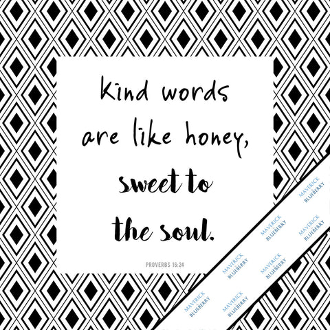 Inspirational & motivational white canvas Mini Print with decorative border