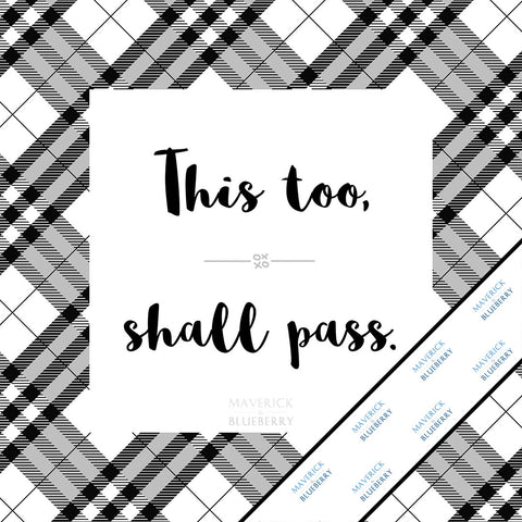 Inspirational & motivational silver metallic print with decorative border