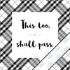 Inspirational & motivational silver metallic print with decorative border