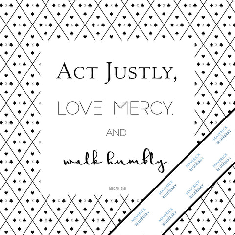 Inspirational & motivational white canvas Mini Print with decorative border
