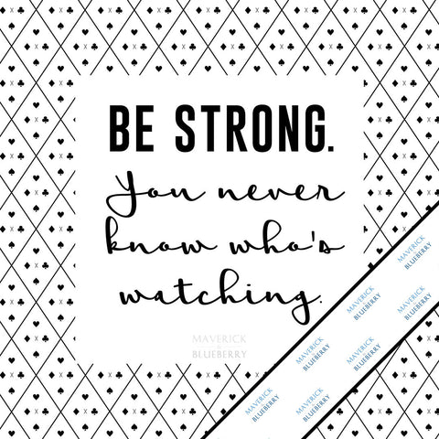 Inspirational & motivational silver metallic print with decorative border