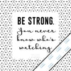 Inspirational & motivational silver metallic print with decorative border