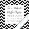 Inspirational & motivational white canvas Mini Print with decorative border