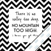 Inspirational & motivational silver metallic print with decorative border