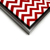 Wall art and Canvas artwork, Red & White Chevron, Clean