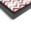 Wall art and Canvas artwork, Red & White Chevron, Smog