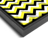 Wall art and Canvas artwork, Black, Yellow, and White Chevron, Stain