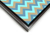 Wall art and Canvas artwork, Caribbean Blue, Sky Blue, and Sand Chevron, Clean