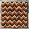 Wall art and Canvas artwork, Chocolate, Chestnut, and Beige Chevron, Stain