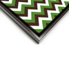 Wall art and Canvas artwork, Chocolate, Green, and White Chevron, Clean