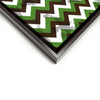 Wall art and Canvas artwork, Chocolate, Green, and White Chevron, Stain