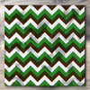 Wall art and Canvas artwork, Chocolate, Green, and White Chevron, Stain