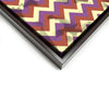 Wall art and Canvas artwork, Coral, Lavender, and Butter Chevron, Stain
