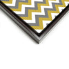 Wall art and Canvas artwork, Gold, Silver, and White Chevron, Clean