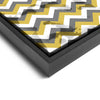 Wall art and Canvas artwork, Gold, Silver, and White Chevron, Stain