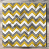 Wall art and Canvas artwork, Gold, Silver, and White Chevron, Stain