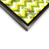 Wall art and Canvas artwork, Green, Yellow, and Mint Chevron, Stain