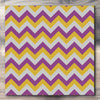 Wall art and Canvas artwork, Plum, Gold, and Silver Chevron, Clean