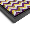 Wall art and Canvas artwork, Plum, Gold, and Silver Chevron, Stain