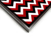 Wall art and Canvas artwork, Red, Black, and White Chevron, Clean